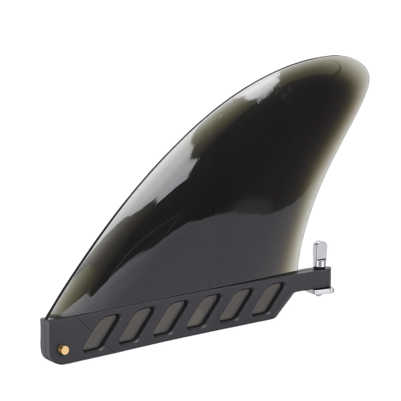 Pinna per Paddle Board in TPU da 4,6 Pollici Flessibile Pinna di Coda per Tavola da Surf con Vite per Accessori da Surf Nero black
