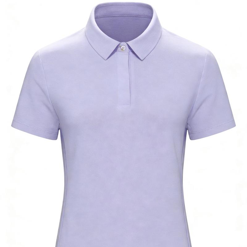PERFEITO CRIATIVO Women's Seamless Bonded Quick-Dry Polo Shirt