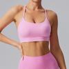 Spaghetti Strap Shockproof Sports Bra – Women's Thin, Supportive Yoga Camisole with Nude Feel