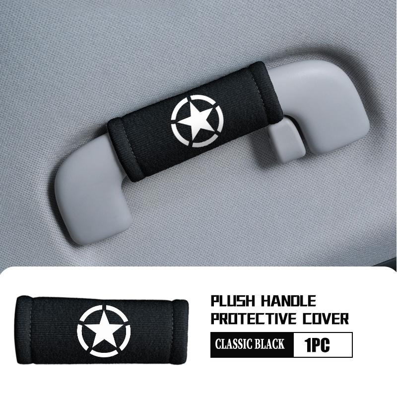 For Jeep Car Interior Suede Roof Handle Plush Protective Cover Auto Accessories Cherokee Patriot Liberty Wrangler JK JL AKX1