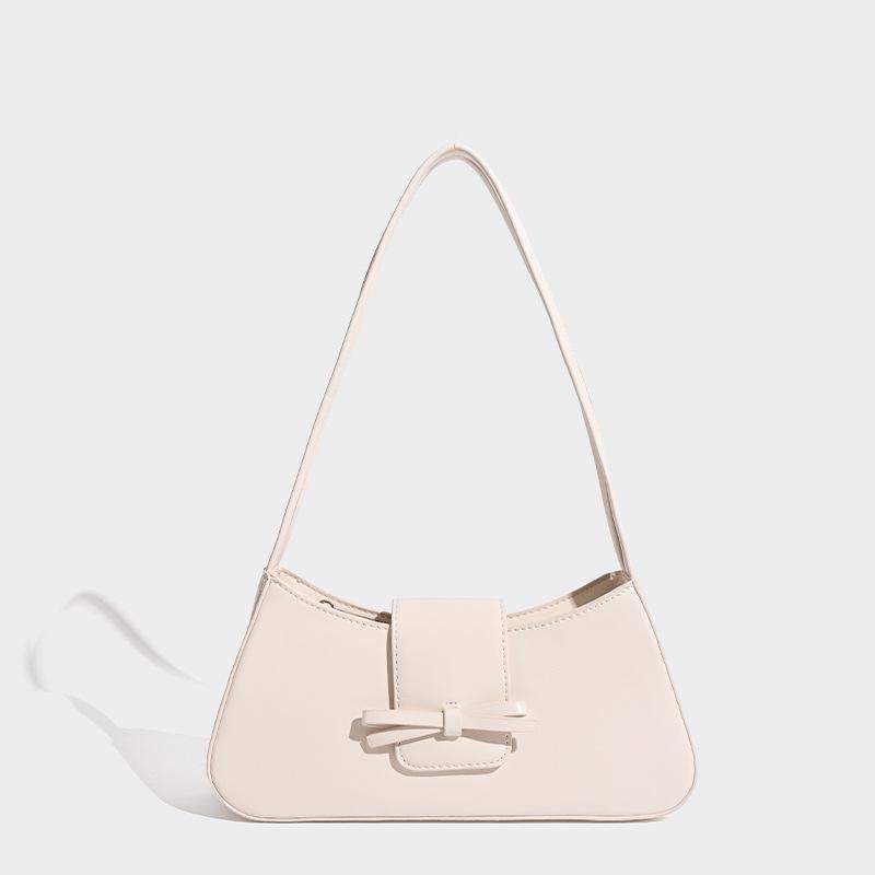 

Женская красная сумка через плечо из полиуретана 2024 года с минималистичным бантом покинуть белый