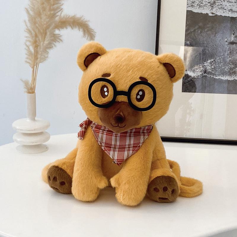 

Cartoon Bear Plush Doll Backpack - Cute Gift for Birthdays & Travel коричневый