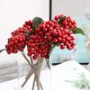 10 Inch Artificial Berry Picks Faux Blue/Red/Orange Berries Stem Farmhouse Rustic Fake Fruit Branch for Wedding Party Home Decor