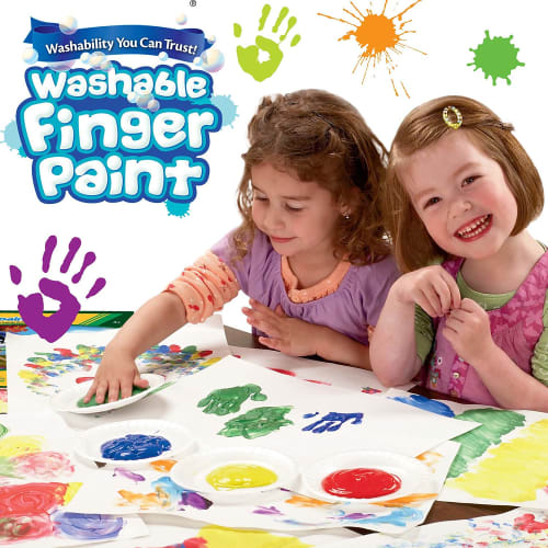 Crayola Finger Paint Easy to remove with water Finger paint 3 color set (Bright) 551311 Genuine product