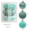 12Pcs/Box Plastic Christmas Gifts Boxes Pendant DIY Crafts Painted Christmas Decorations