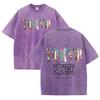 Retro Tokyo Cityscape T Shirt Men Women Casual Washed Cotton Short Sleeve Top