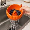 Ghost Face Berry Bowl Halloween Swirl Bowl, Center Wash with 360 Degree Rotating Vortex Handmade Tableware Spin Function, PLA Fruit Strainer