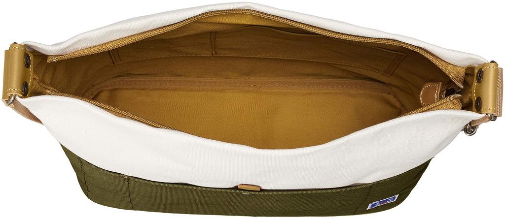 [Kiwada] Canvas combination shoulder bag M Momenya Gozaburo Made in Toyooka City, Hyogo Prefecture, the holy land of bags Khaki