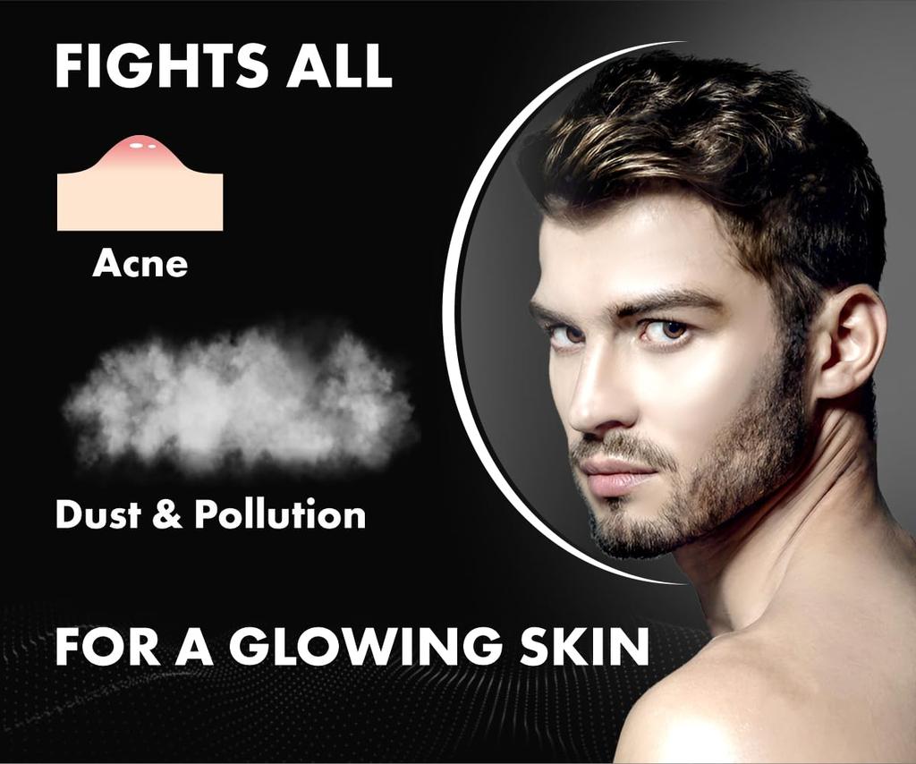 UrbanGabru Charcoal Face Wash For Men Deep Pore Cleansing Daily Cleanser For Clear Looking Skin 120 Gm Pack Of 1