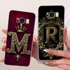 For Samsung S8 Clear Case SM-G950FD Luxury Crown A-Z Letters 2D Flat Pattern Funda For Samsung Galaxy S8 G950F Soft Phone Casing