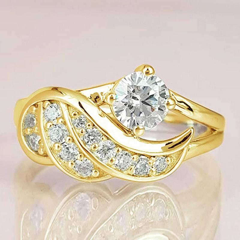 Fashion Street Shot Angel Wings Set Zircon Ring, Creative Internet Celebrity Jewelry