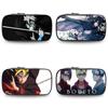 Naruto Boruto Anime Pencil Case Large Capacity Nylon Stationery Organizer For Teens And Students