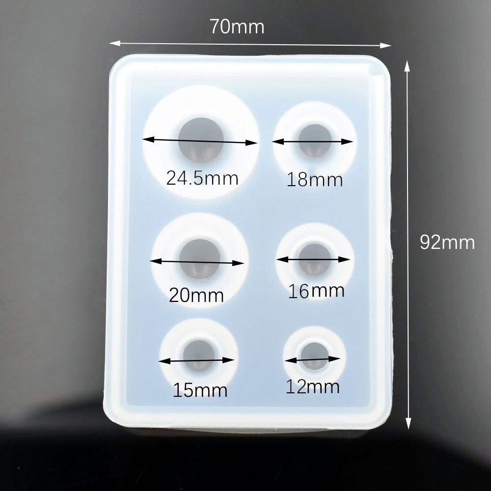 SNASAN Silicone Mold Ball Beads 9mm-25mm Epoxy Resin Silicone Mould DIY Handmade Craft Charms Jewelry Making Tool