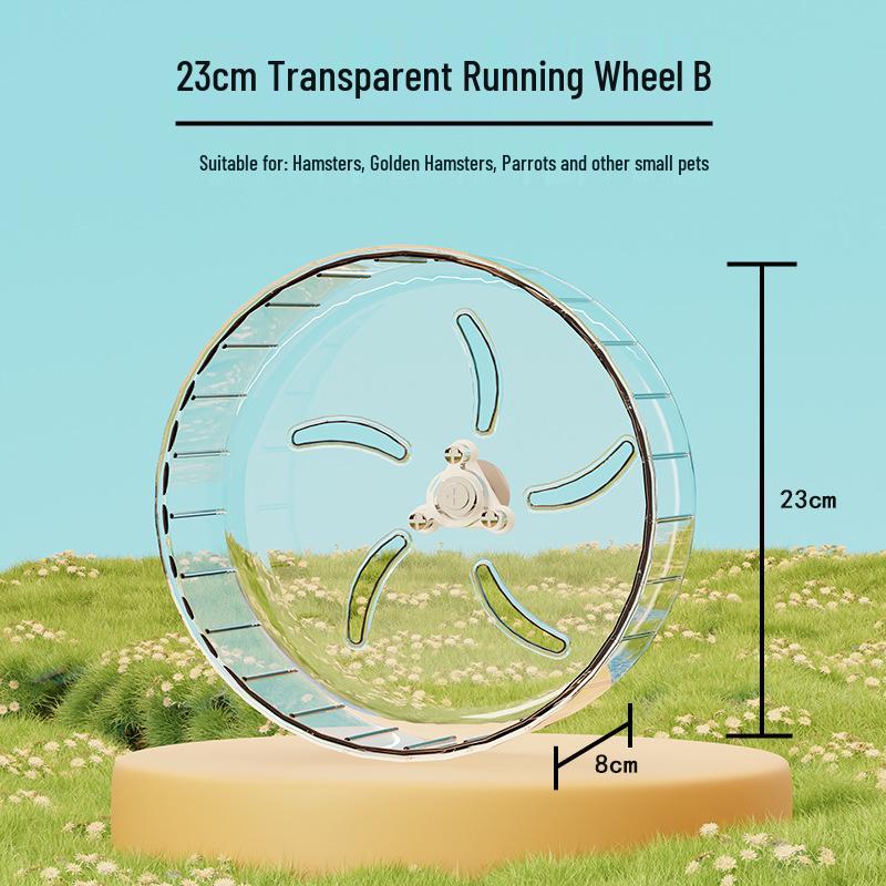 Super Silent Hamster Running Wheel Toy - Large Size Golden Hamster Exercise Ball with Stand for Cage Landscaping.