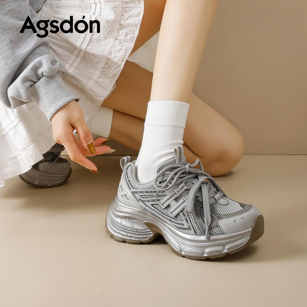 Platform dad shoes new spring gray outdoor hiking shoes sports and leisure shoes