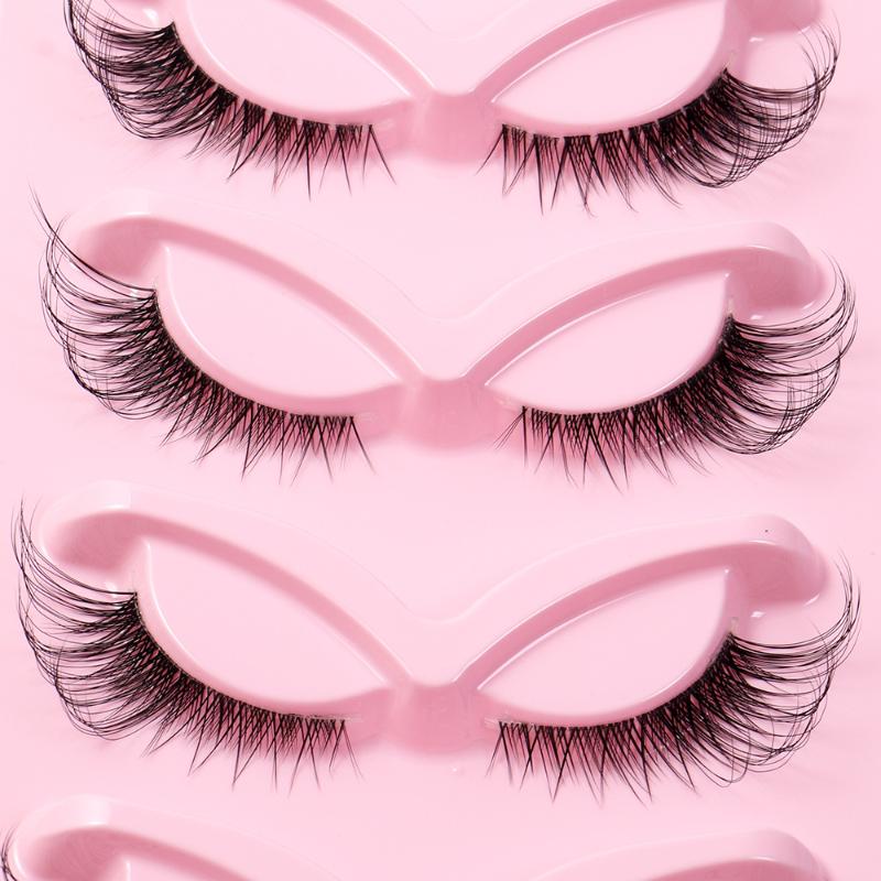 5 Pairs Fox Eye False Eyelashes Eye End Lengthening Long Curling Thick Fluffy All-Match Comfortable Fake False Eyelashes