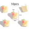 10/12Pcs Strawberry Cake Resin Cartoon Charms Diy Keychain Necklace Earrings Jewelry Making Accessories