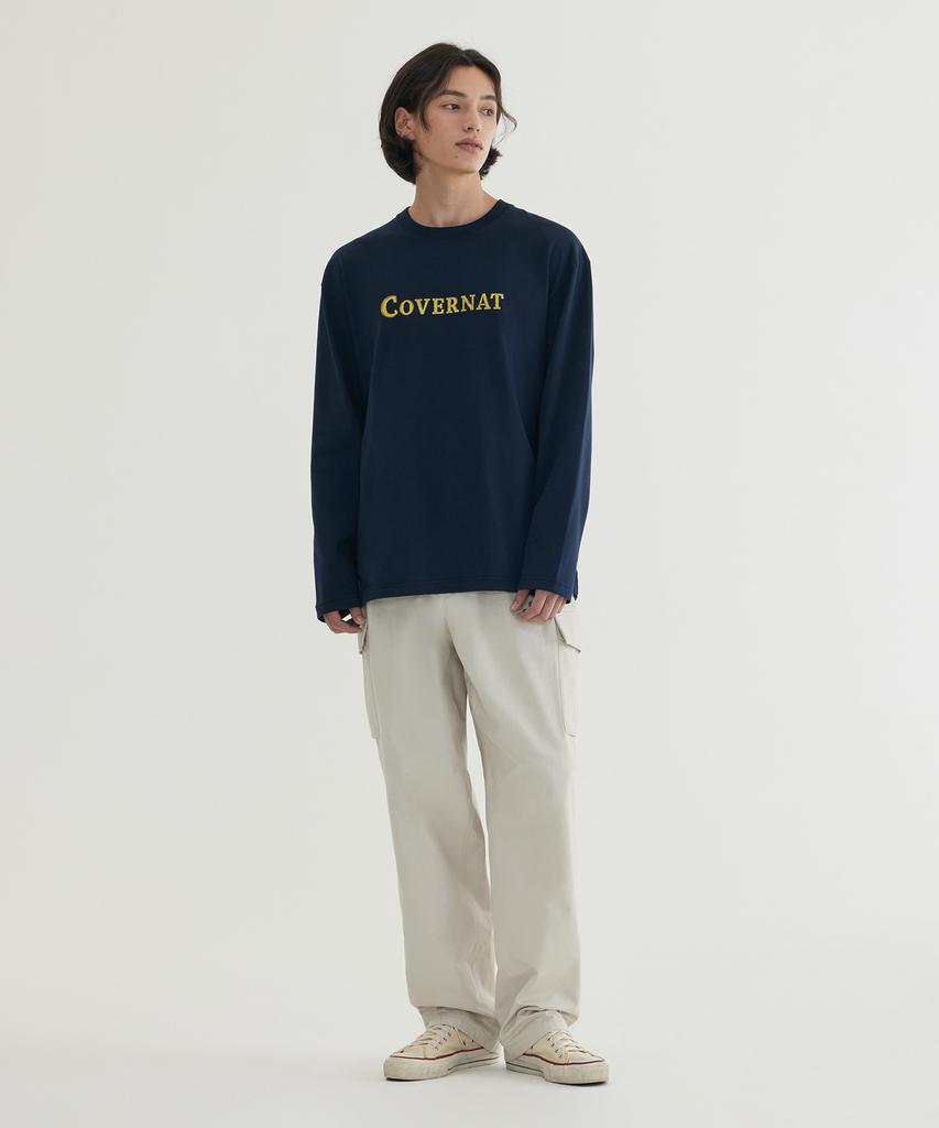 COVERNAT Cotton Cargo 1-Tuck Pants Ecru