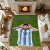 Messi 238 Customized Name Carpet Perfect for Game Room Kitchen Dining Room Bedrooms Anti-slip Rug Office home decor Spiritual Gift