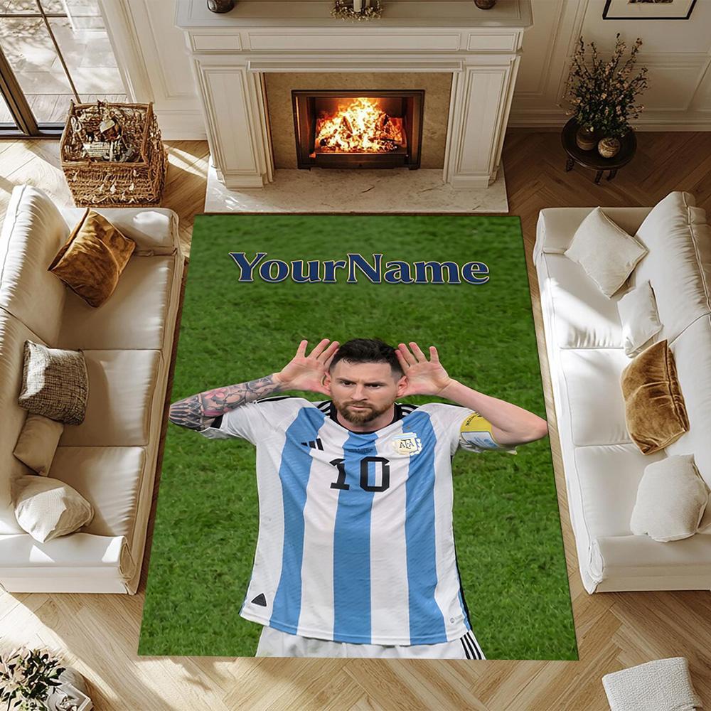 Messi 238 Customized Name Carpet Perfect for Game Room Kitchen Dining Room Bedrooms Anti-slip Rug Office home decor Spiritual Gift