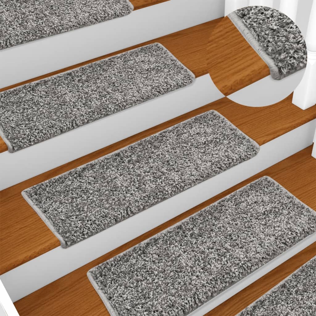 Stair Treads 10 Pcs. 65 X 21 X 4 Cm Gray Rectangular Edge