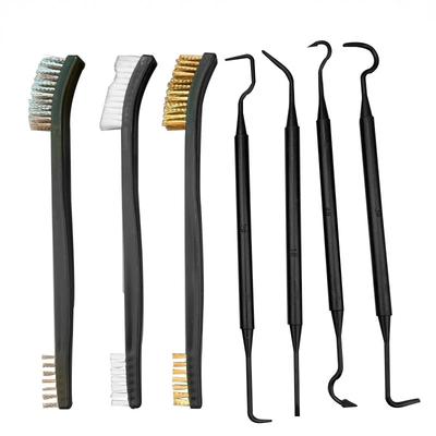 Dual-End Steel & Nylon Cleaning Brush Set - Universal Gun Barrel Scrubber and Auto Detailing Tools for Hunting & Car Maintenance