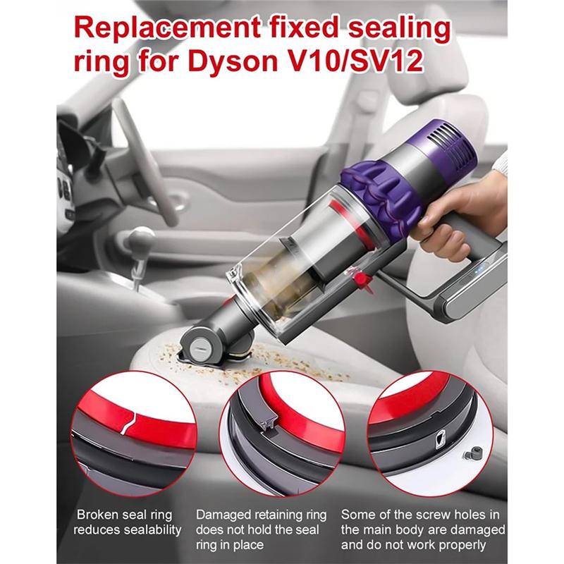 A65T-Staubbehälter Oberer Fester Dichtring Für Dyson V10 SV12 Staubsauger Reparaturteil Zubehör