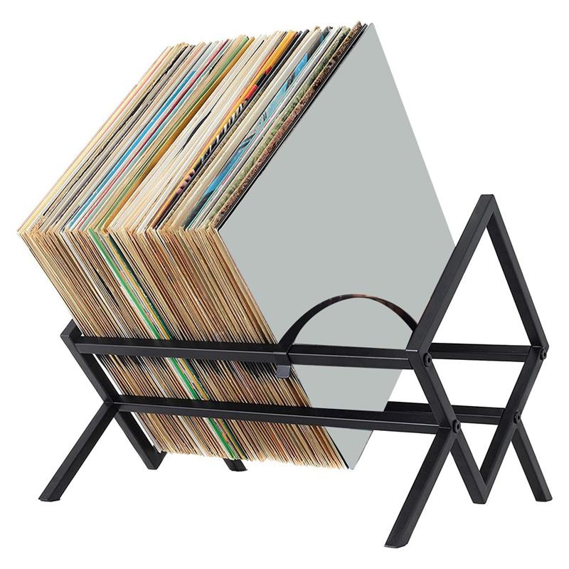 Good-Tier Vinyl Record Storage Desktop Display Rack Desktop Bookshelf CD Display Stand Desktop Magazine Bookshelf