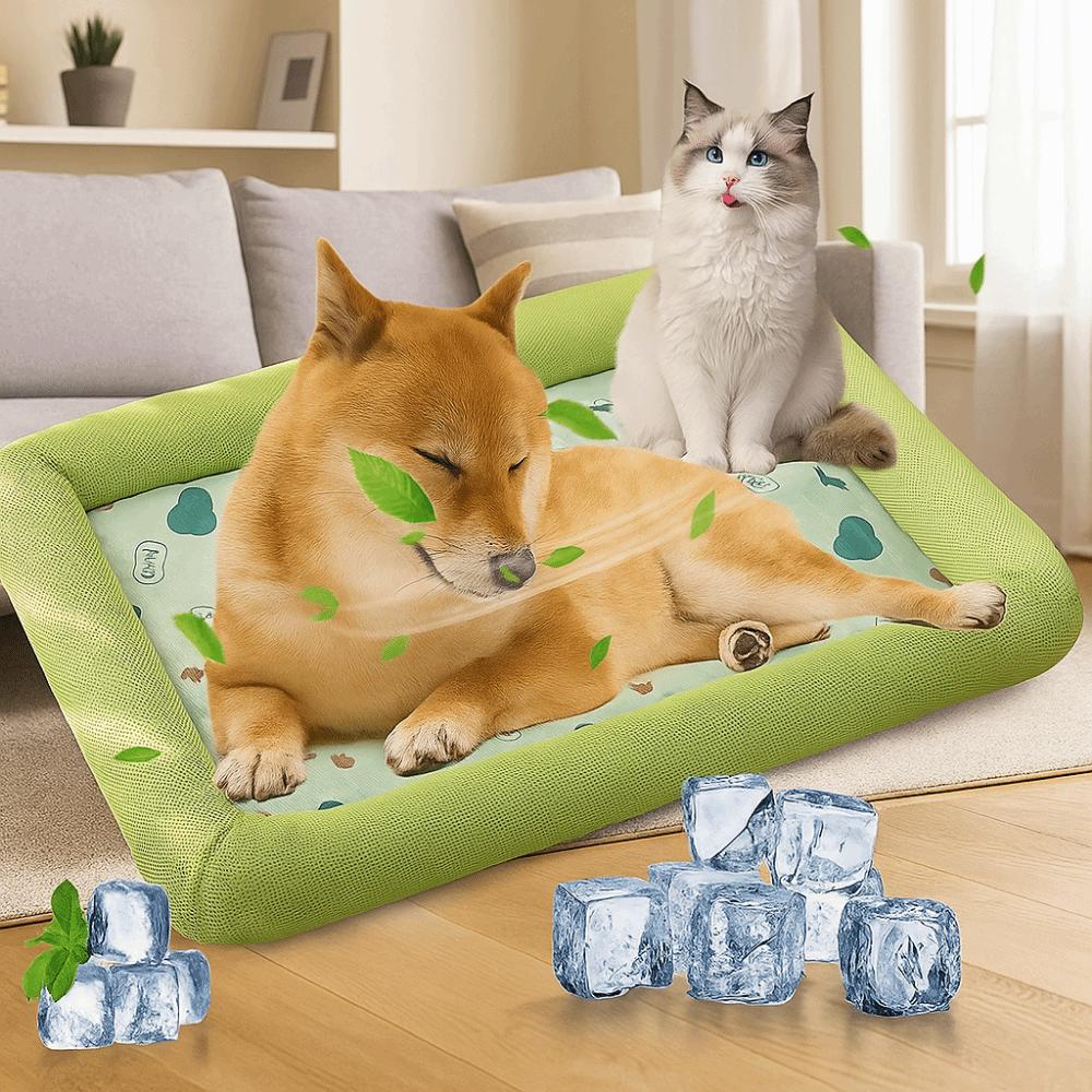 Square Pet Cooling Mat Breathable Dog Cat Beds Pet Supplies Cooling Puppy Bed Home