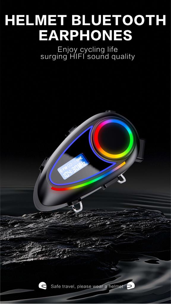 Motorcycle Earphones Helmet Headset Bluetooth 5.4 Headphones Wireless Motor Headset Bike Earphone Handsfree Stereo Earbud