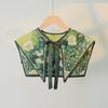 French Vintage Lace-Up Shawl: Women's Spring/Autumn Decorative Caplet, Thin Layered Neck & Shoulder Cover