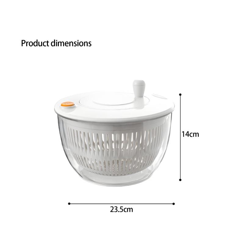 Transparent Vegetable Salad Spinner and Food Chopper with Efficient Drain Outlet for Clean Operation