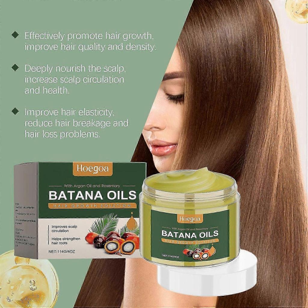 Batana Oil for Hair Growth, Hair Strengthening & Repair Treatment with Argan Oil & Rosemary for Dry, Damaged Hair, Hair Thickness and Prevent Hair Los