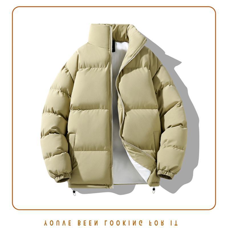 

2024 Men s Winter Casual Loose-Fit Stand Collar Cotton Jacket L
