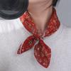 Neckerchief Flower Printing Wraps Printed Scarf Korean Style Scarves Silk Scarf Small Square Scarf