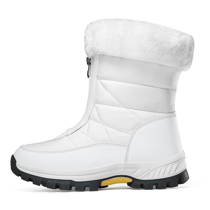 Women Boots Winter Handmade High-top Plush Snow Shoes Outdoor Non-slip Hiking Plush Keep Warm Boots