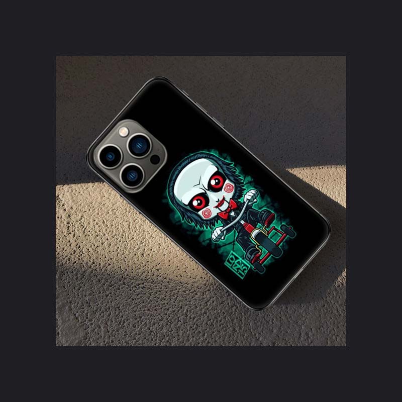 Saw Jigsaw Killer Hhorror Phone Case For Apple Iphone 16 15 Plus Soft 13 12 Mini Cover 11 14 Pro Max Capa X XS XR 8 7 Shell Coqu