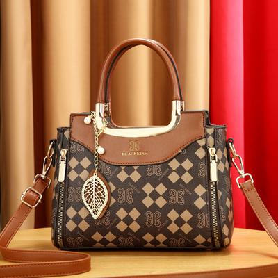 Elegant Vintage Printed Bag for Women  Versatile Textured Crossbody Bag  Single Shoulder for Travel