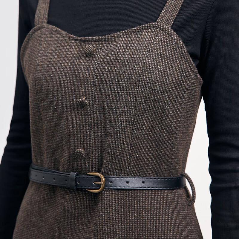 Women's Knitted Top & Split-Hem Strap Dress Set