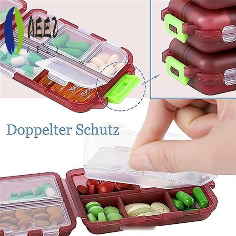 

AEE2-Med Wallet Pills With Labels Medwallet Pill Organizer Portable Daily Pill Case,Medicine Wallet E White білий
