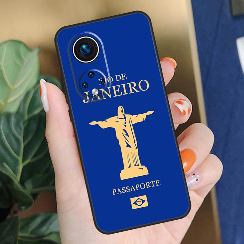 

Brazil Passport Flag Case For Honor 200 Pro X9b X9a X8b X8a X8 X9 X9c 50 70 90 Lite Honor Magic 5 6 7 Pro Cover Honor Magic7 Lite