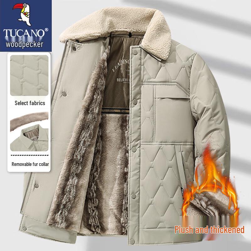 TUCANO Men's Winter Fleece-Lined Warm Jacket