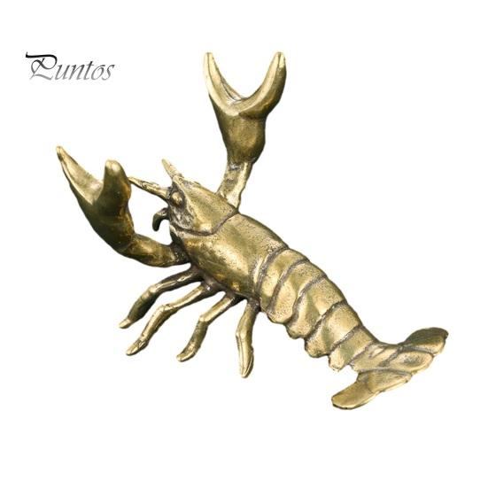 

Держатель для ручки-омара, орнамент из латуни, ретро-животное, изысканные фигурки раков, миниатюры, украшения для офиса, рабочего стола, коллекция ремесленных произведений искусства, подставка для ручек Shrimp