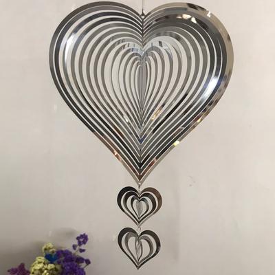 Heart Wind Spinner Rotating Stainless Steel Wind Chimes Luxury Modern Dreamcatcher Aesthetic Bedroom Dreamcatchers Home Decor