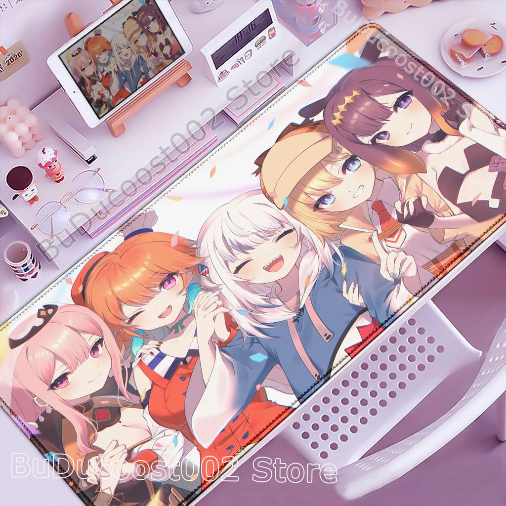 Large Mouse Pad Laptop Gamer Hololive Mori Calliope Keyboard Pad Computer Desk Mouse Mat Gaming Accessories HD Anime PC Mousepad