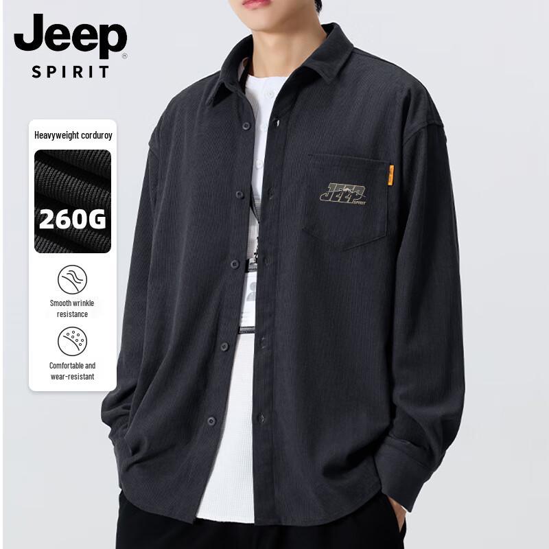 

JEEP SPIRIT Men s Corduroy Casual Shirt Jacket