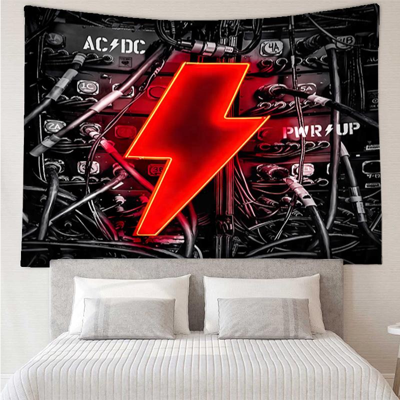 ACDC Tapestry for Bedroom Aesthetic Classroom Tapestries Wall Hanging for Living Room Dorm Office,Ideal Creative Gift