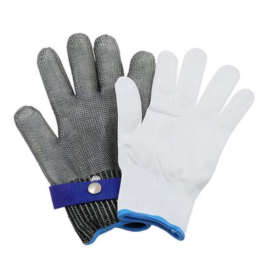 

Yousheng 1 шт. Рабочая перчатка устойчивая к порезам Металлическая перчатка из нержавеющей стали сетчатая для металлообработки деревообработки кухни мясника очистки устриц мандолины L