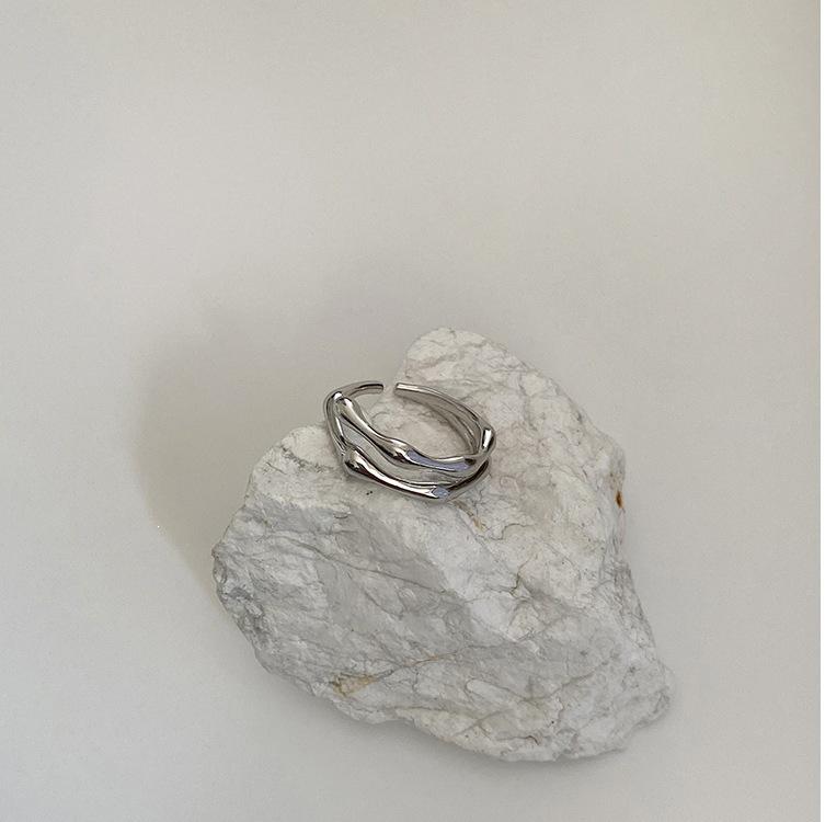 Women s Rectangular Epoxy Resin Open Ring: Geometric Design for Index or Pinky Finger Adjustable Open