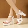 Wedge With Platform Waterproof Ladies Shoes Pearl Super-high Heel Women's Sandals Casual Luxury 2025 Summer Vip Korea Shoe Sales